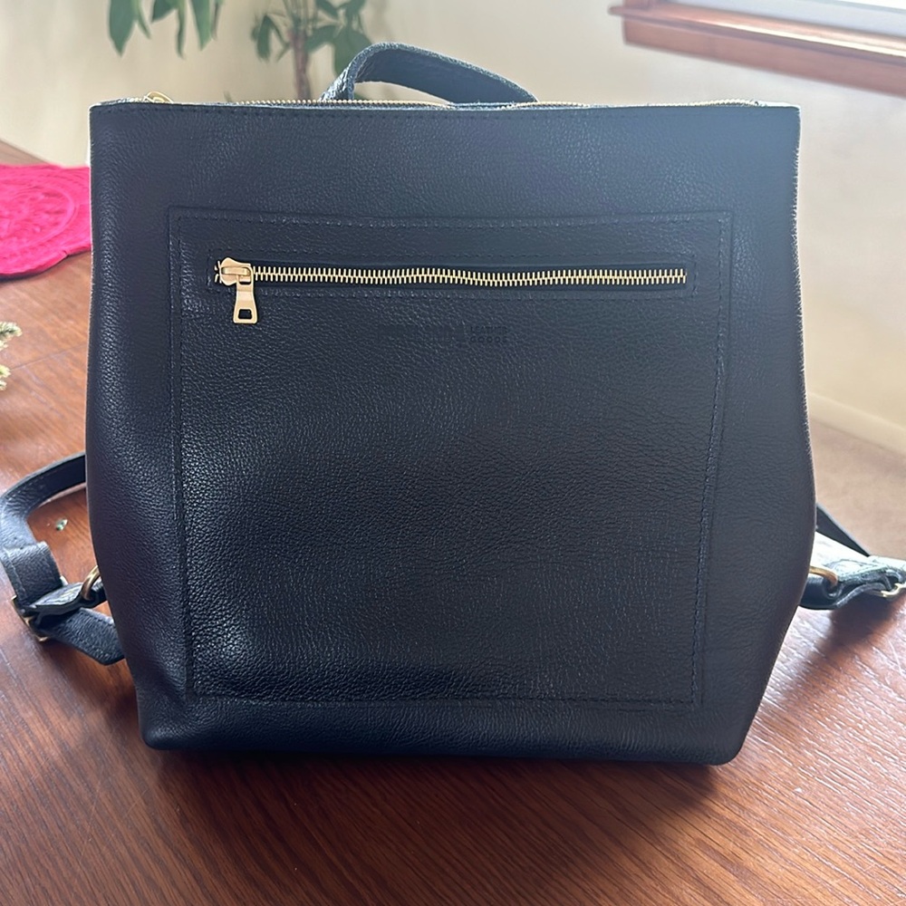 Portland Leather Tote Backpack